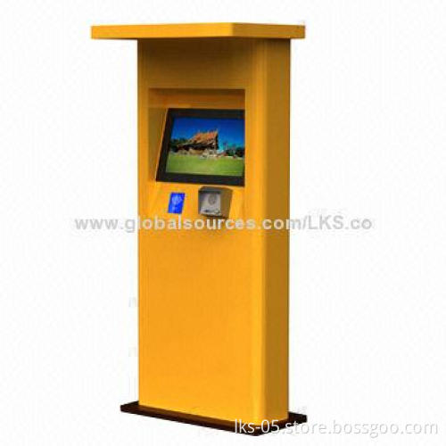 Street kiosk with 21.5-inch touchscreen and interphone